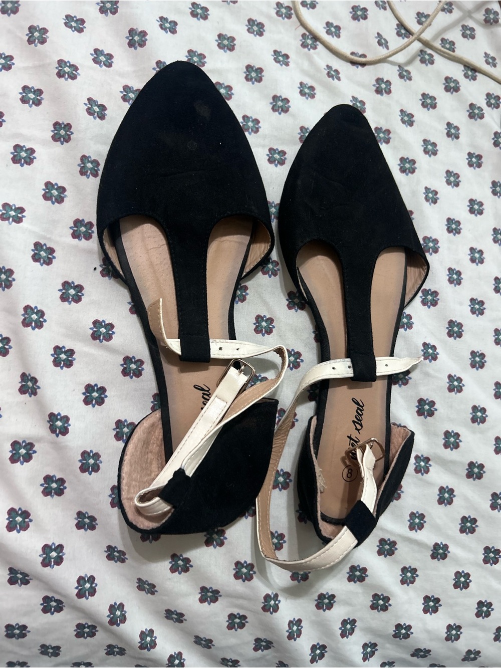 Black ballet flats professional shoes